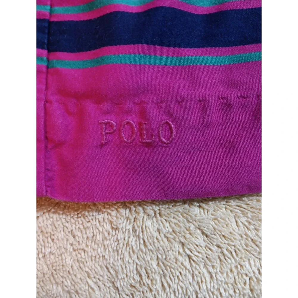 Vtg Ralph Lauren Baby Girl Dress Ruffle 6 Months Party Play Stripes EUC Lined